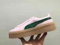 puma x rihanna femmes suede semelles epaisses vert pale